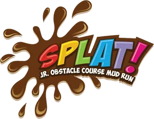 Splat Jr Obstacle Course Mud Run Logo PNG Image