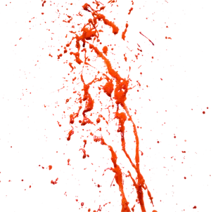 Splattered Bloodon Black Background PNG Image