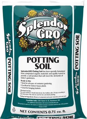 Splendor Gro Potting Soil Bag PNG Image