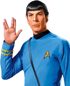 Spock Vulcan Salute Star Trek PNG Image