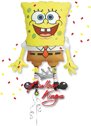 Sponge Bob Balloon Kings Celebration PNG Image