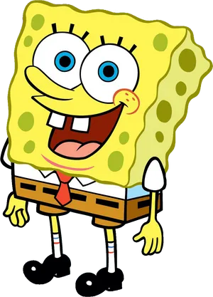 Sponge Bob Square Pants Smiling PNG Image