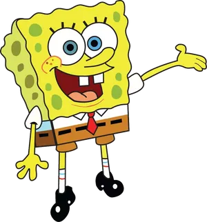 Sponge Bob Square Pants Waving PNG Image