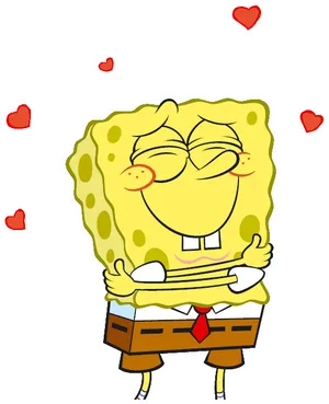 Spongebob Loving Embrace PNG Image