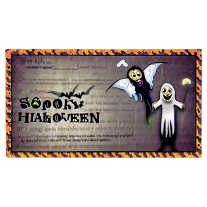 Spooky Halloween Card Png Lad82 PNG Image