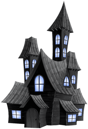 Halloween Village Houses PNG File PNG with transparent background