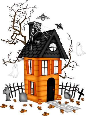 Transparent All Hallows Eve Clipart - Cute Halloween Haunted House Clipart, HD Png Download PNG