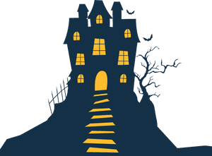 Haunted House Halloween Homeaway Clip Art - Haunted Staircase Clipart, HD Png Download PNG image with transparent background