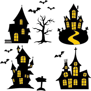 Halloween Haunted House Download Transparent Png Image - Haunted House Svg Free, Png Download PNG