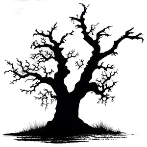 Spooky Oak Silhouette Png 13 PNG Image