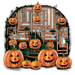 Spooky Pumpkin Patch Maze Png Ony36 PNG Image