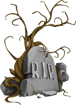 Halloween Rip Tombstone And Tree Png Clipart Image - Transparent Background Tombstone Clipart, Png Download PNG image with transparent background