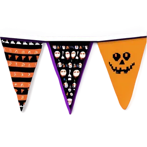 Spooky Triangle Banner For Halloween Png Urd PNG Image