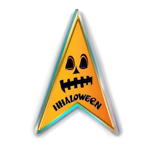 Spooky Triangle Banner For Halloween Png Vou PNG Image