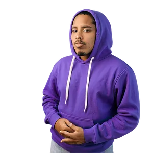 Sporty Purple Hoodie Representation Png Gdj PNG Image