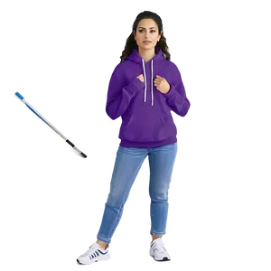 Sporty Purple Hoodie Representation Png Pfr PNG Image