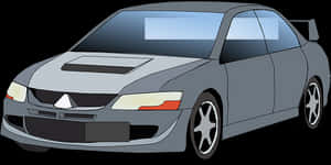 Sporty Sedan Vector Illustration PNG image with transparent background
