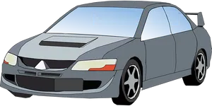 Sporty Sedan Vector Illustration PNG Image