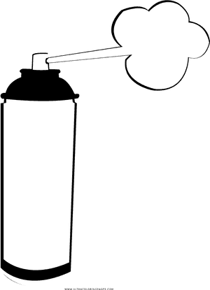 Spray Paint Coloring Page - Transparent Spray Paint Bottle, HD Png Download PNG
