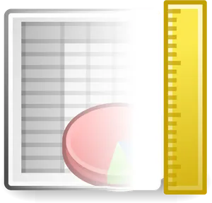 Spreadsheetand Ruler Icon PNG Image