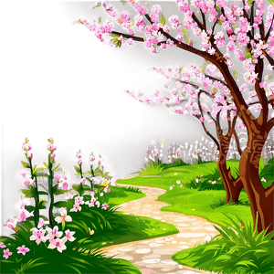Spring Blossom Pathway PNG lso85 PNG with transparent background