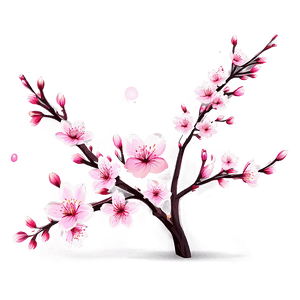 Spring Cherry Blossom Scene PNG tdf30 PNG image with transparent background