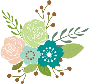 Spring_ Floral_ Bouquet_ Graphic PNG Image