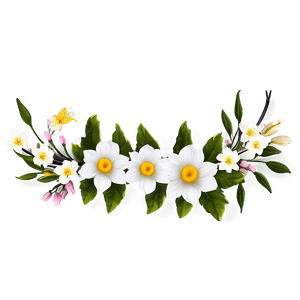 Spring Flower Border PNG phj PNG