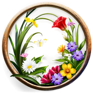 Spring Flower Circle Png Bcs24 PNG Image