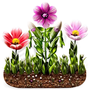 Spring Flower Field Png Opd PNG Image