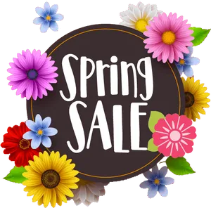 Spring Sale Floral Design PNG Image