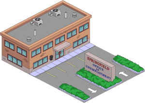 Office Of Unemployment Tapped Out - Springfield Post Office Simpsons PNG image with transparent background