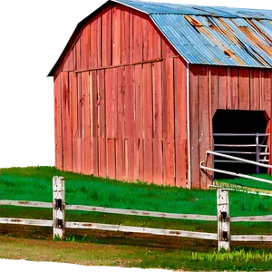 Springtime Barn Landscape Png Hrb PNG Image