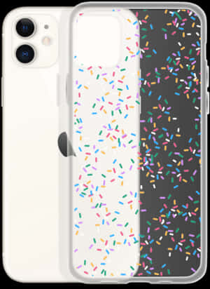 Colorful Rainbow Sprinkles Clear Phone Case Available - Mobile Phone Case, HD Png Download PNG