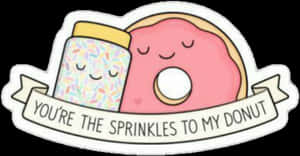 #donut #chispas #tumblr #pink #png #fraseyou're The - You Are The Sprinkles To My Donut, Transparent Png PNG