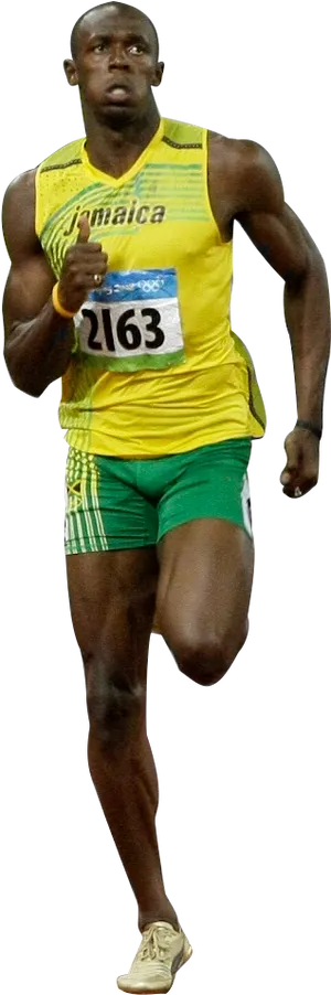 Sprinterin Action Jamaica Team PNG Image