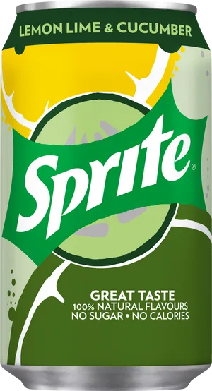 Sprite Lemon Lime Cucumber Can PNG Image