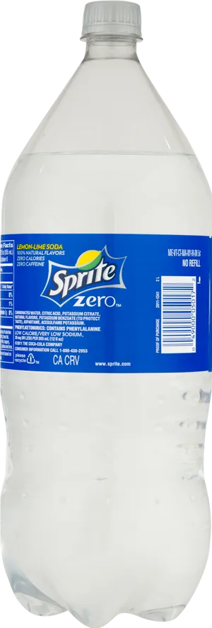 Sprite Zero Bottle Transparent Background PNG Image