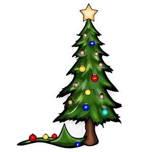 Spruce Tree With Christmas Lights Png Jaw25 PNG Image