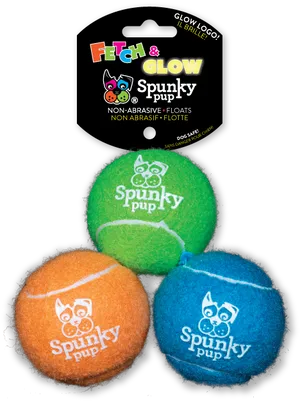 Spunky Pup Fetchand Glow Tennis Balls PNG Image