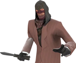 Spy_with_ Knife_ T F2 PNG Image