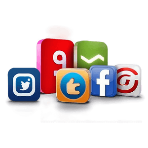 Square Social Media Icons PNG hug PNG