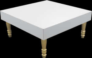 Square Top Table3 D Render PNG with transparent background