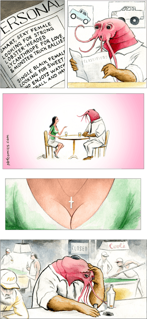 Perry Bible Fellowship Lobster - Pbf Comic, HD Png Download PNG