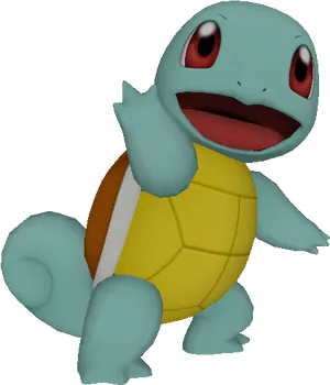 Squirtle Pokemon3 D Model PNG Image