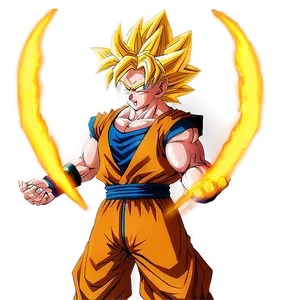 Ssj3 Goku With Lightning Aura Png Mio94 PNG Image