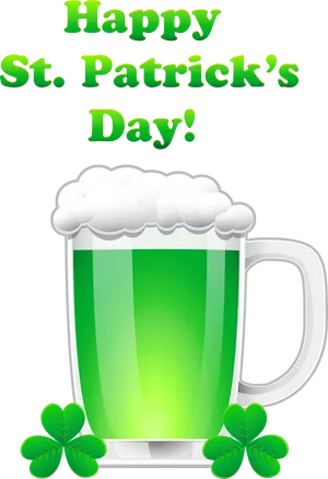 St Patricks Day Green Beer Celebration PNG Image