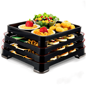 Stackable Buffet Serving Trays PNG huq PNG image with transparent background