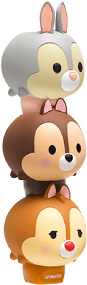 Stacked Animal Figurines Cute Design PNG with transparent background