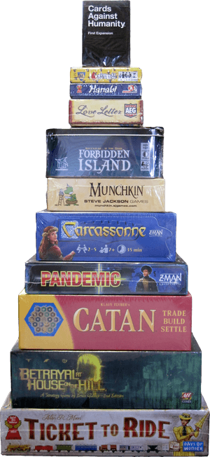 Modern Board Games & Card Games - Stack Of Board Games, HD Png Download PNG image with transparent background